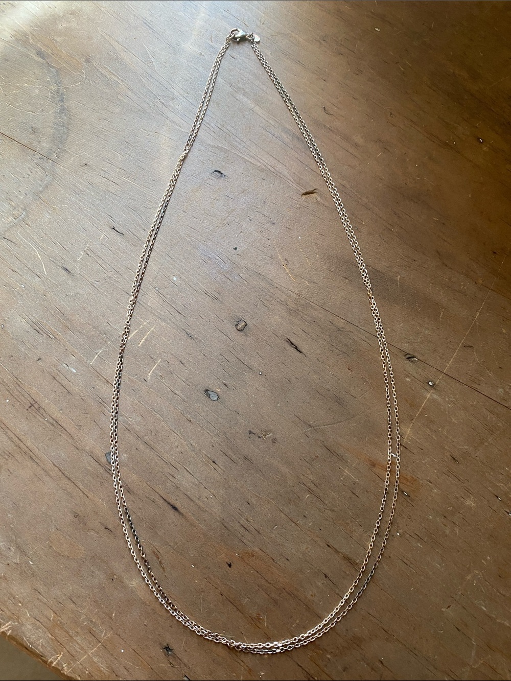 Milor Italy Sterling Silver Double-Row Chain Necklace
